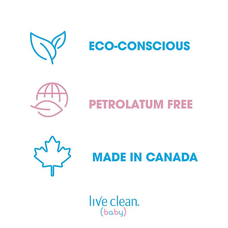 Live Clean Baby - Essentiels pour soins de la peau hydratant en coffret cadeau.
