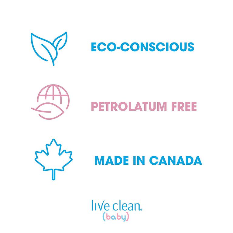 Live Clean Baby - Essentiels pour soins de la peau hydratant en coffret cadeau.