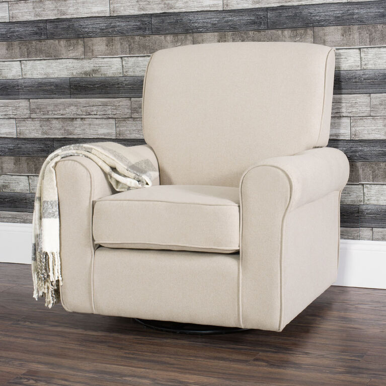 Forever Eclectic by Child Craft Serene Upholstered Glider, Flecked Tan