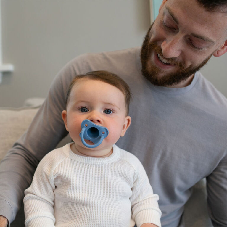 HappyPaci 1-piece Silicone Pacifier Blue - 3pack