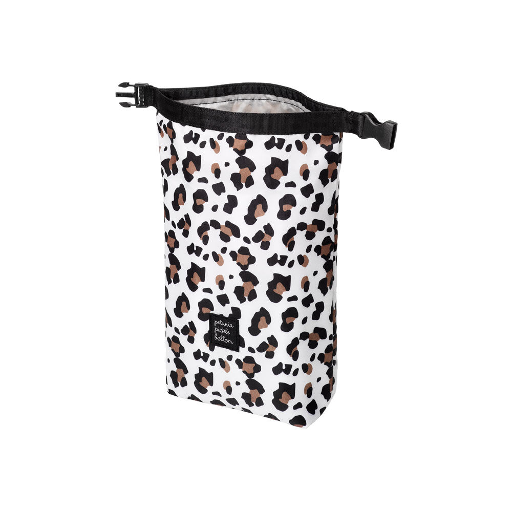 Petunia Pickle Bottom Sip Double porte biberon en l opard Sac isotherme pour biberon Sac collation Lavable en Machine Voyage