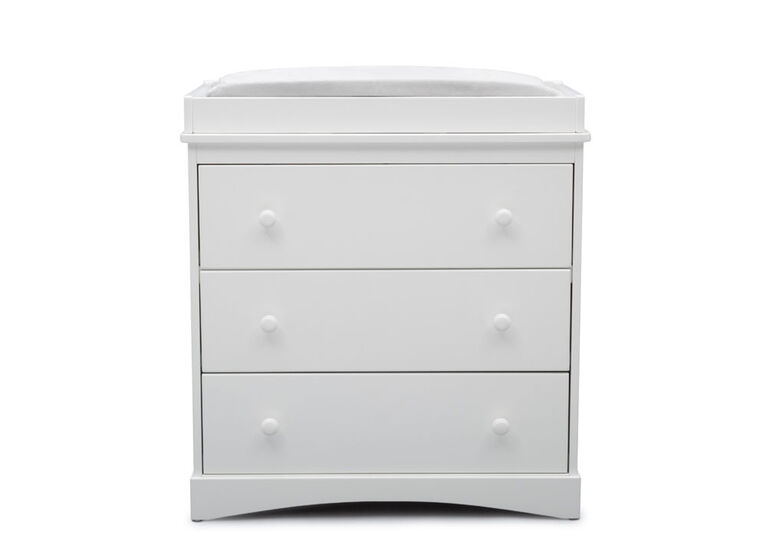 Delta Children Willow 3 Drawer Dresser With Changing Top Bianca