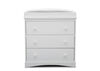 Delta Children Willow 3 Drawer Dresser with Changing Top - Bianca White