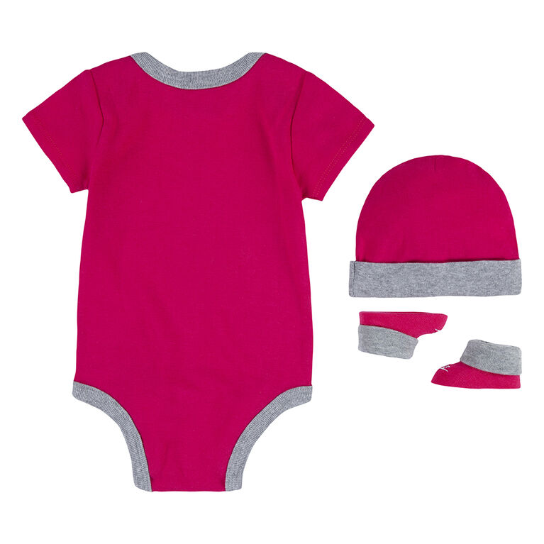 Nike 3 Piece Bodysuit Box Set - Pink - Size 0m-6m