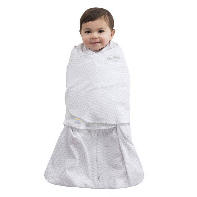 HALO SleepSack Swaddle Silver Pin Dot Cotton Newborn Babies R