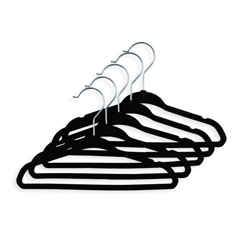 Coco-18 Pack De 15 Cintre En Velours Regulier Noir