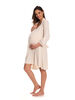 Chloe Rose 2 Piece Maternity & Nursing Robe Set Oat L