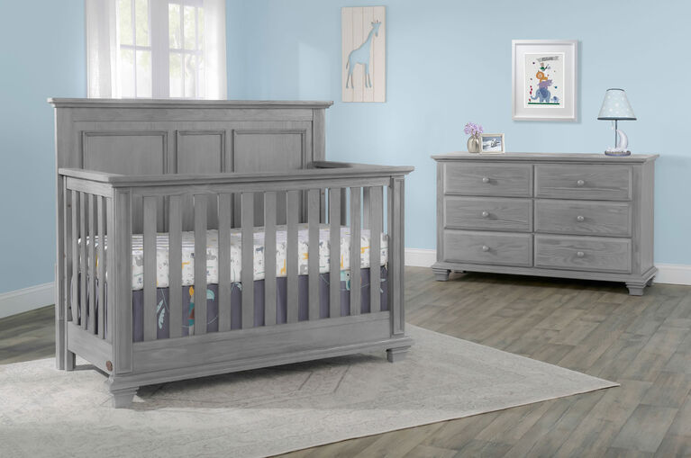 Oxford Baby Kendra 4in1 Convertible Crib Grigio R Exclusive