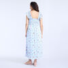 Motherhood Ruffle Sleeve Smocked Bodice Midi Dress
