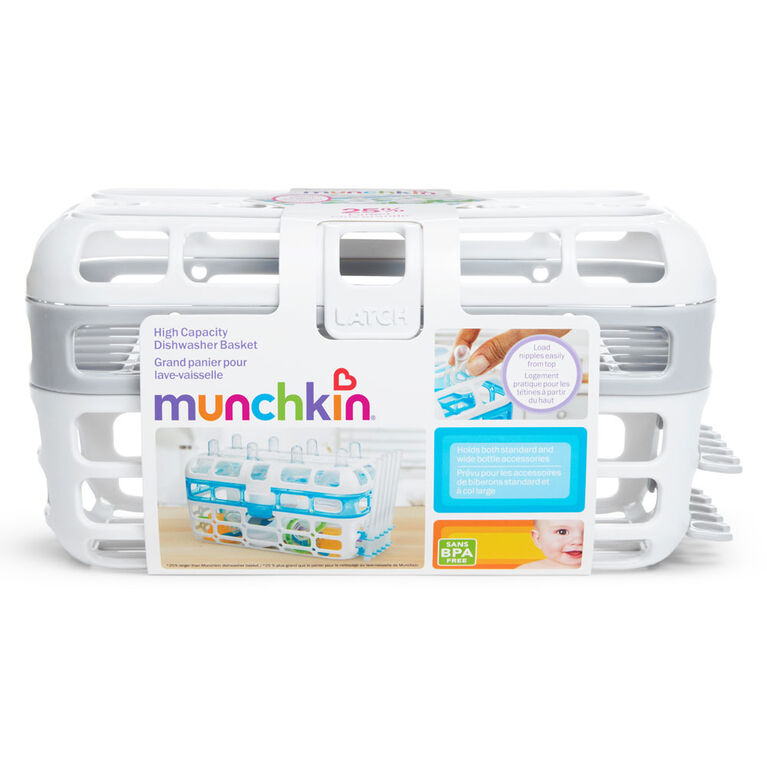 Munchkin High Capacity Dishwasher Basket - Grey