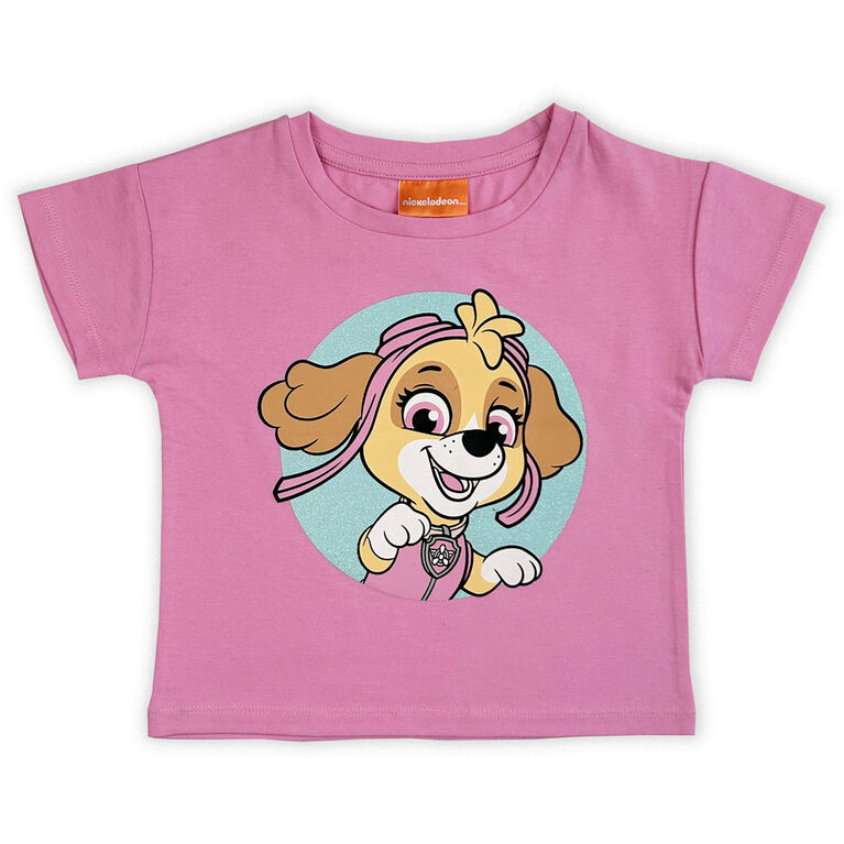 T-shirt à manches courtes Paw Patrol - Rose 4T