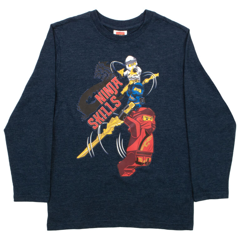 Lego Ninjago Skills Long Sleeve Tshirt Royal Heather - 4T
