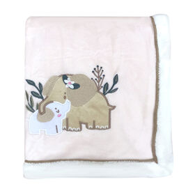 Koala Baby - Pink Elephant Mama & Baby 2 Layer Blanket