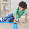 Mighty Express, Petit train Push and Go Milo le mécano avec wagon de cargaison, jouets pour enfants à partir de 3 ans