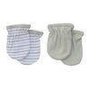 Koala Baby 2 Pack Baby Mittens  - Grey Stripes size 3-6 months