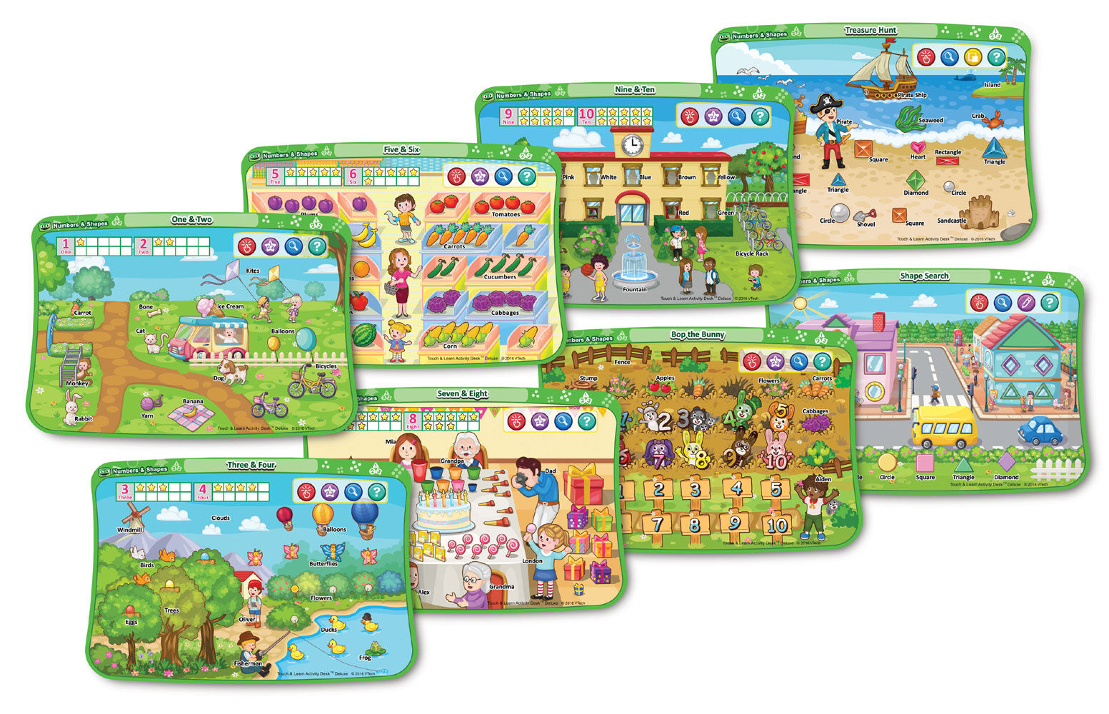 VTech Activity Desk Expansion Pack Numbers Shapes English