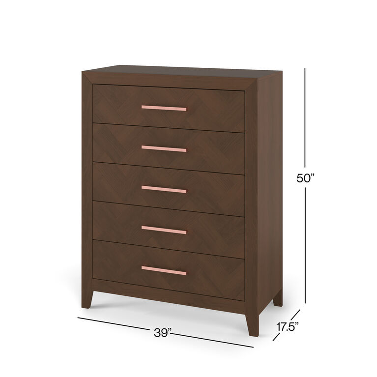 Child Craft Kieran 5 Drawer Chest, Toasted Chestnut