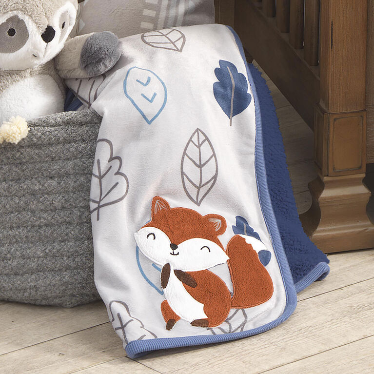 Lambs & Ivy - Little Campers Blanket - Blue