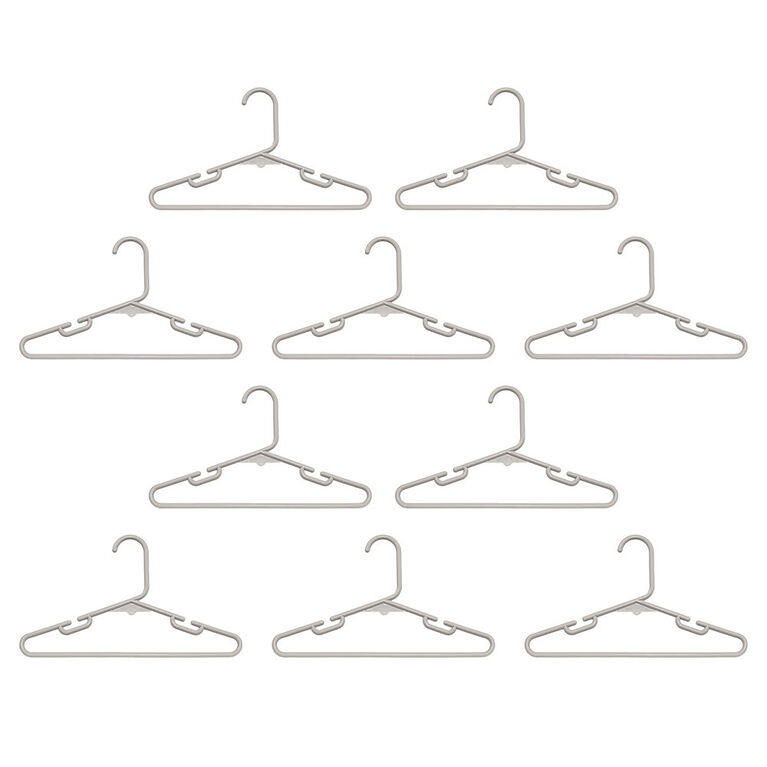 Cintres En Plastique Gris 10Pk
