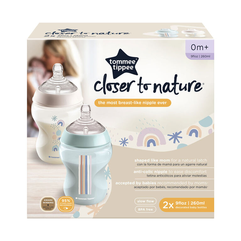 Tommee Tippee Closer to Nature Baby Bottles (9oz, 2 Count)