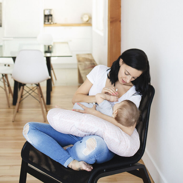 Perlimpinpin Nursing Pillow With Removable Cover Yellow Babies R Us