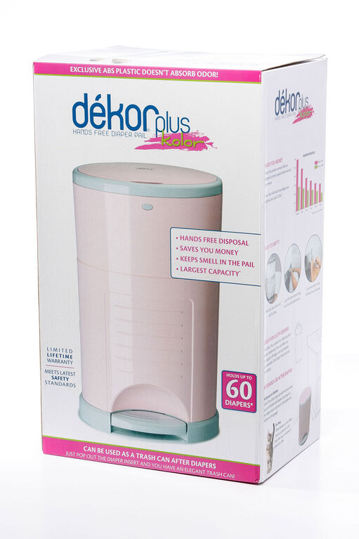Diaper Dekor Kolor Plus Diaper Pail Soft Pink Babies R Us Canada