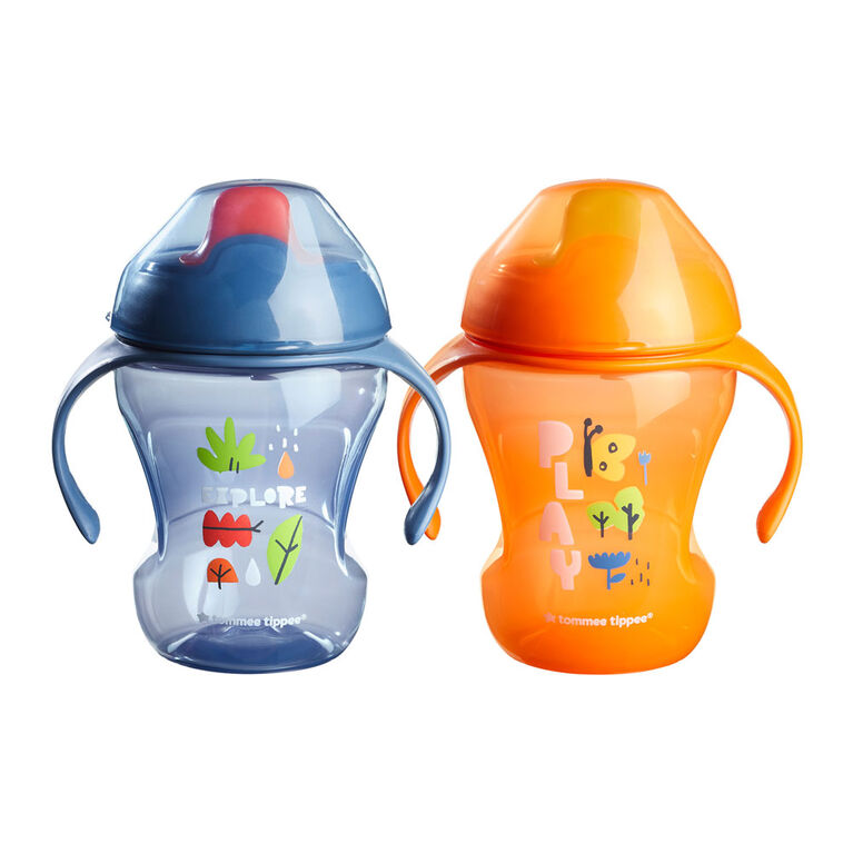 Tommee Tippee Sippee Trainer Cup with Handles, Assorted Designs (8oz, 7m+, 2 Count)
