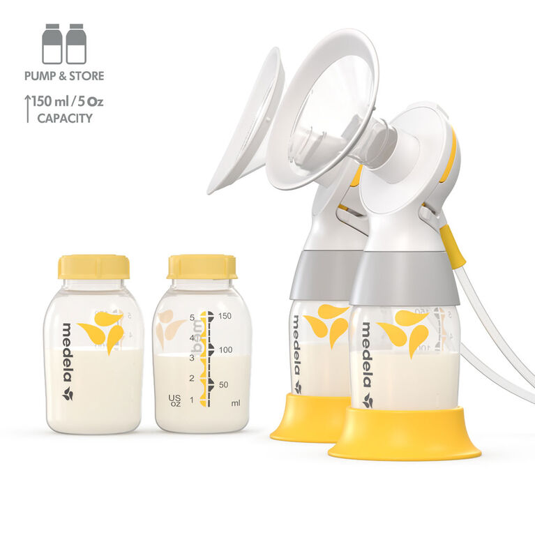 Ensemble d'expression double Medela PersonalFit Flex pour tire-laits électriques, compatible avec Pump In Style avec MaxFlow