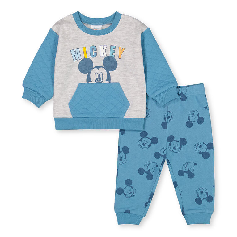 Mickey Mouse 2 Piece Top/Jogger Set Blue 9M