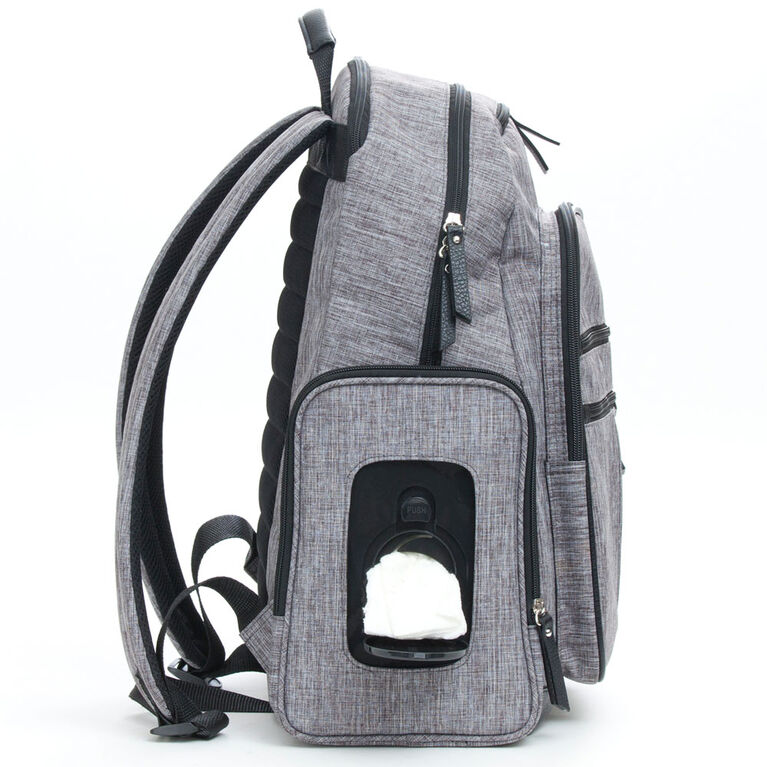 Baby Boom Places & Spaces Backpack Diaper Bag - Grey