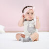 Just Born Baby Girls' 4-Pack Organic Short Sleeve Onesies Bodysuits - Lil' Lamb 12 months