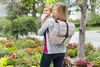 Sac à langer à dos JJ Cole à motif noir et crème pour bébé.