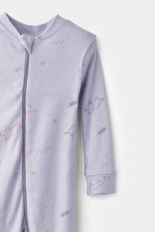 Everyday Sleeper Purple Dinos 3-6M