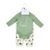 Sterling Baby 3 Piece Footed Set: Green Dinosaur NB