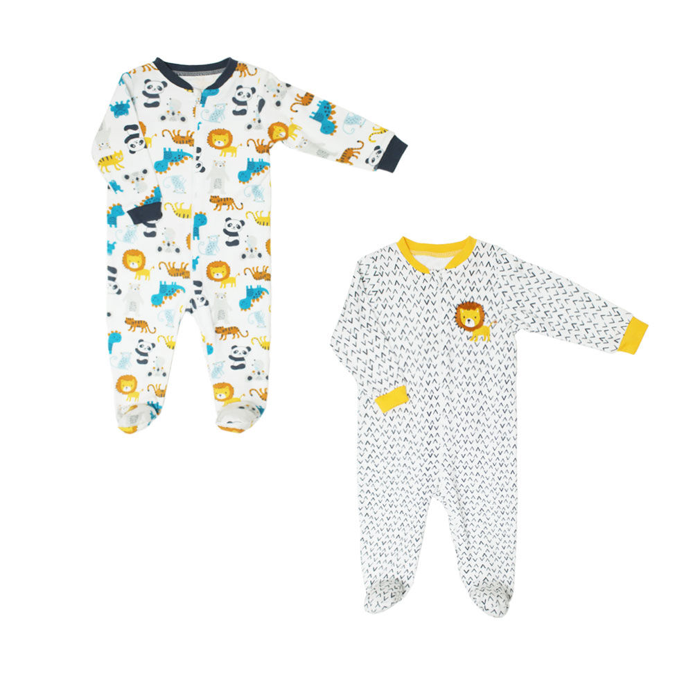 Koala Baby Boys 2 Pack Sleeper Lions Yellow Newborn