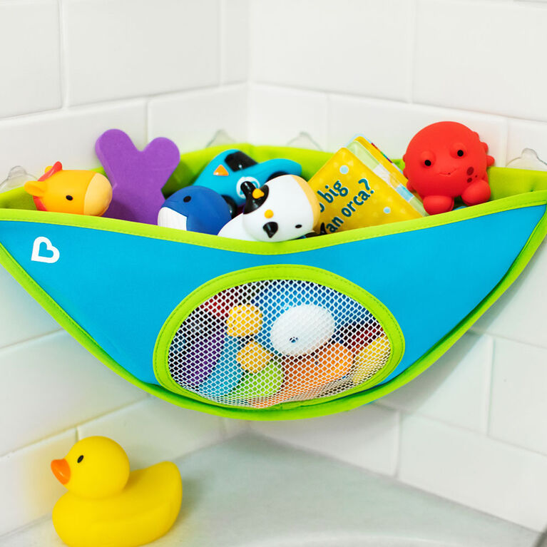 Munchkin High 'N Dry™ Corner Bath Organizer Blue Babies R Us Canada