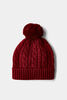 RISE Little Earthling Pom Pom Cable Hat Red