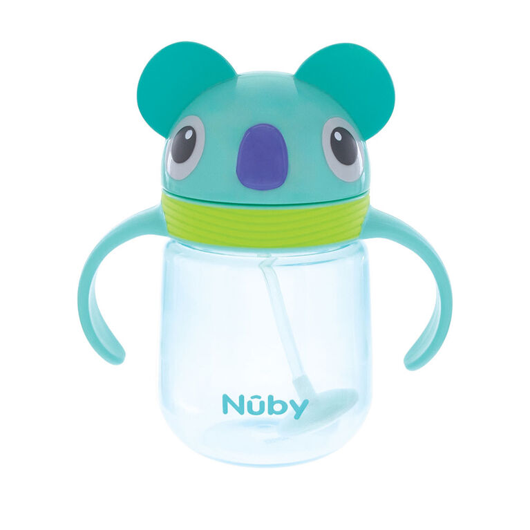 Nuby Clik-it Silicone Straw Trainer Cup 8oz. - Assorted Styles