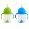 Munchkin - Any Angle Weighted Straw Cup - 2pk, 7oz, Blue/Green