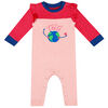 earth by art & eden - Maya Coverall Fleece Coverall - Crystal Rose, 9 Months