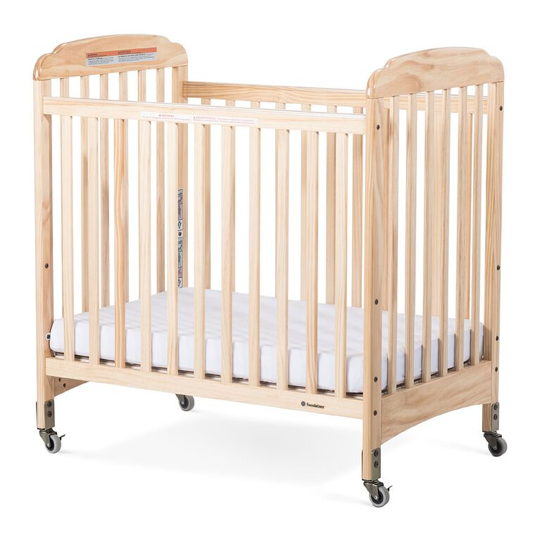 Foundations Next Gen Serenity Fixed-Side Compact Slatted Crib, Natural