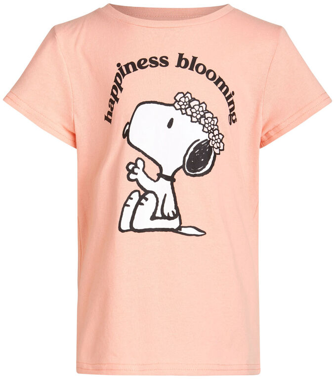 Peanuts - Short Sleeve Tee - Snoopy / Coral / 2T