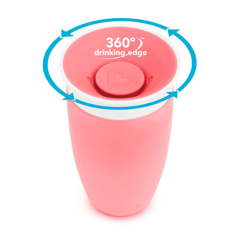 Munchkin- Miracle 360° Sippy Cup, Pink, 10oz