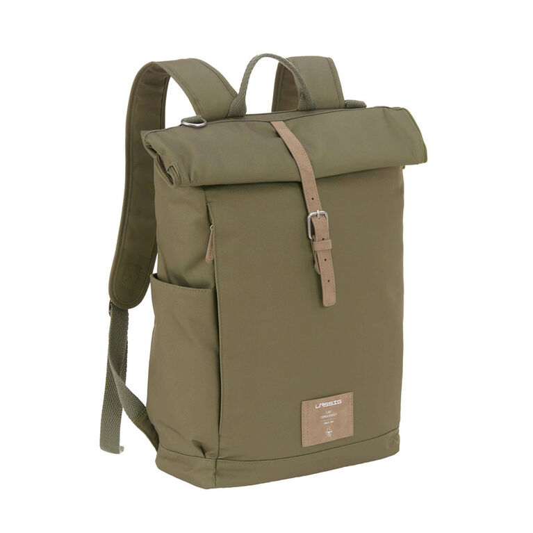 Lassig - Rolltop Backpack Diaper Bag - Olive