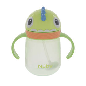 Gobelet d'apprentissage Clik-it avec paille en silicone de Nuby, 240 ml - styles assortis