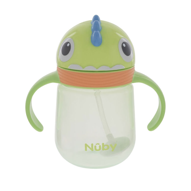 Nuby Clik-it Silicone Straw Trainer Cup 8oz. - Assorted Styles