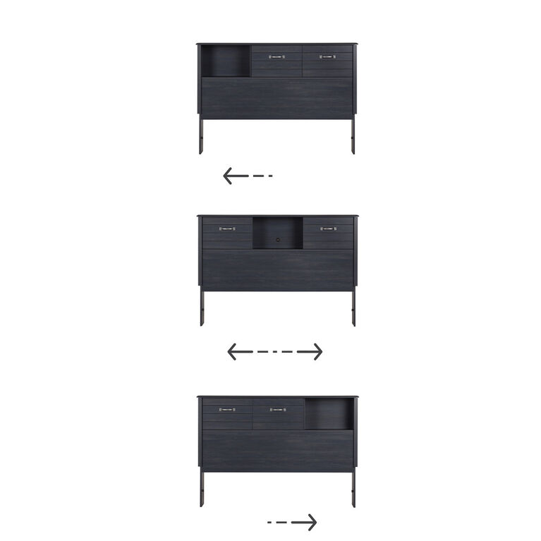 Asten Full Bookcase Headboard Blueberry