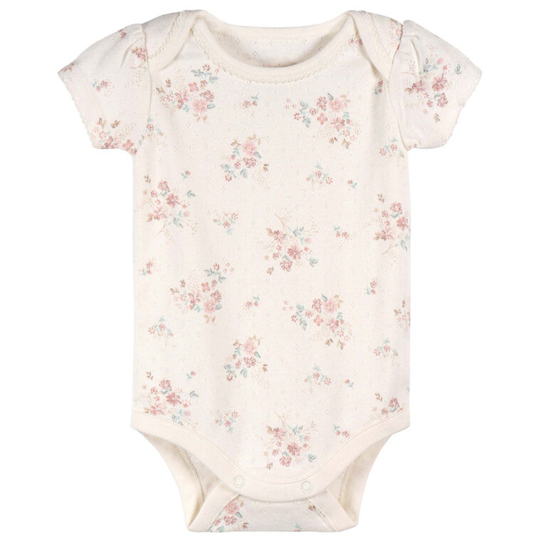 Just Born - 3 Pack Kimono Bodysuits - Pink 6-9M