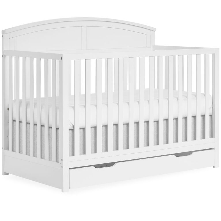 Lit bébé convertible 5 en 1 Storybrooke avec tiroir sous le lit