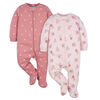 V&ecirc;tements pour enfants Gerber - Paquet de 2 Sleep N Play - Appley Sweet - 6-9M